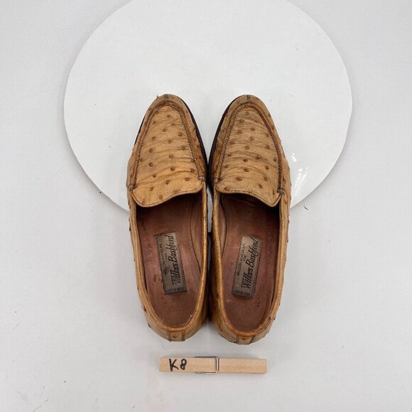 Wilson and Dean for Wilkes Bashford Women Size 6.5M Brown Ostrich Leather Shoes - Picture 12 of 15